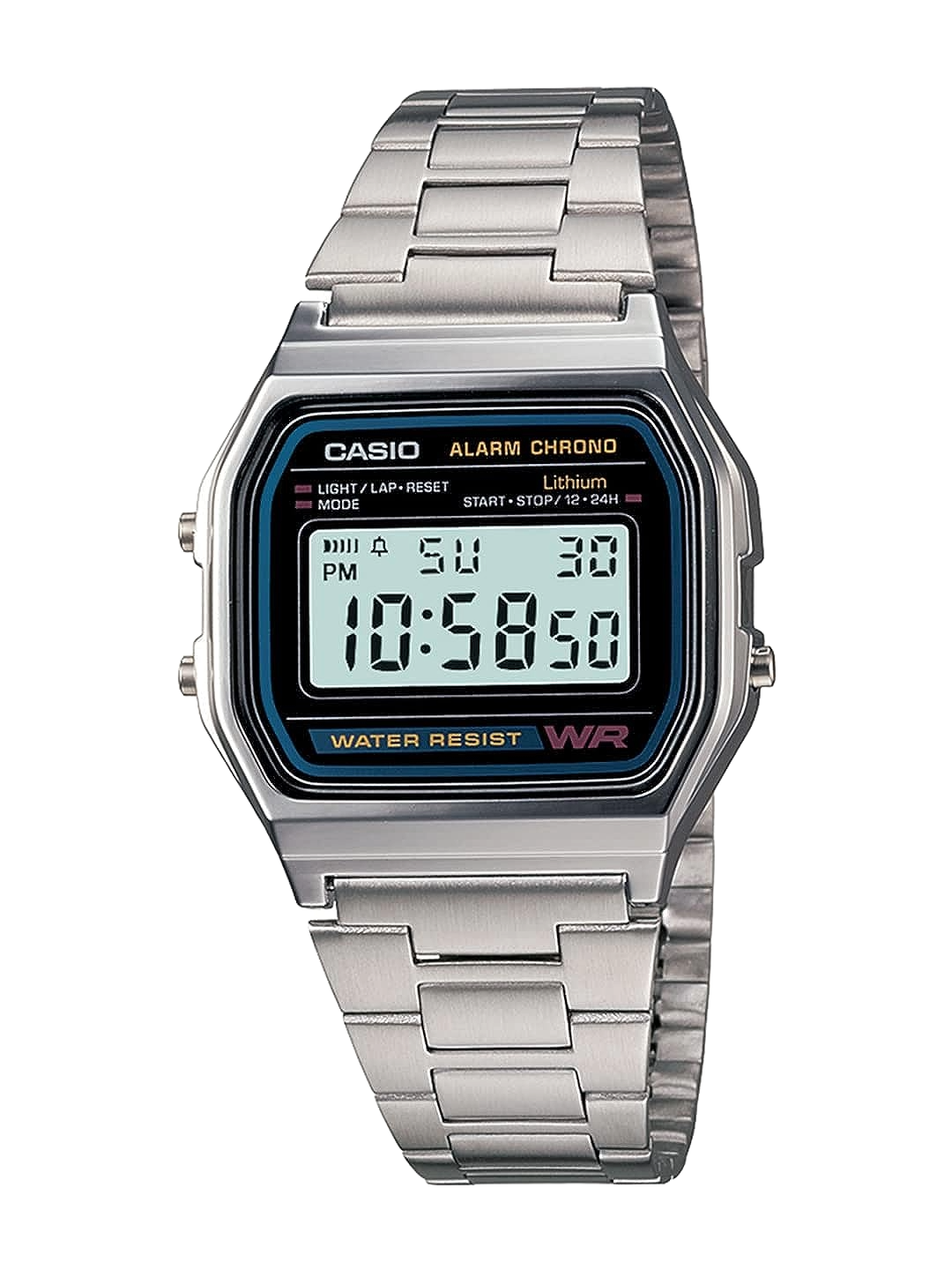 Casio Vintage Digital Grey Dial Unisex A-158WA-1Q